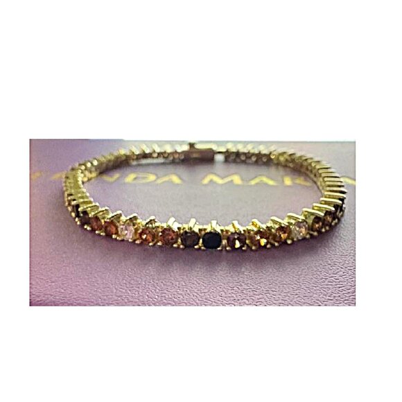 Not Your Basic Tennis Bracelet by Melinda Maria Chocolate Limited Edition *FIRM* - Picture 3 of 4